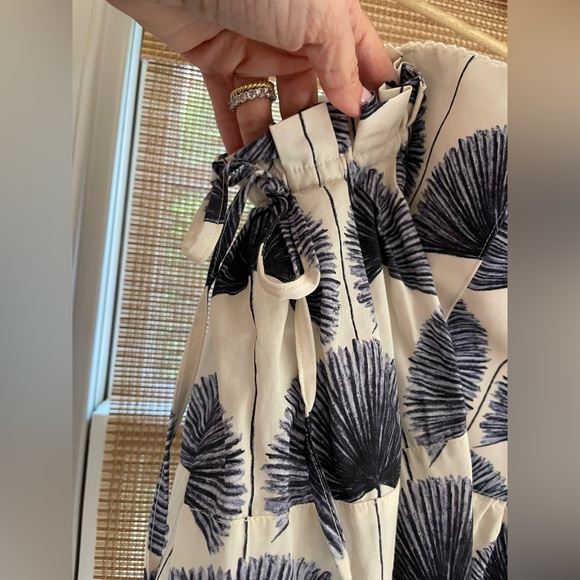 AGUA BY AGUA BENDITA Alheli Mangle Noche Dress Blue White Dress NWT LARGE L - Picture 5 of 11